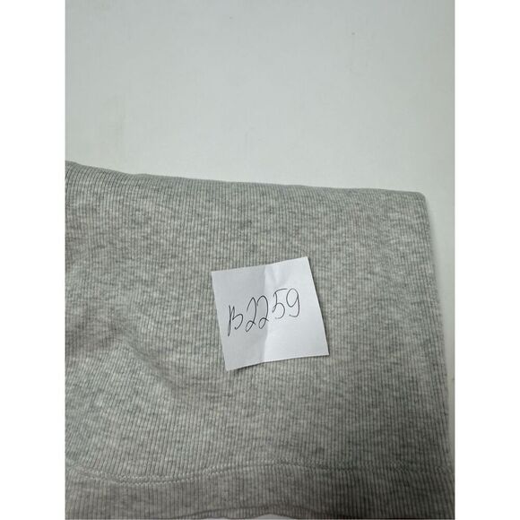 Zara Women’s Cotton Blend Ribbed T-shirt Gray Size XL - Picture 8 of 8